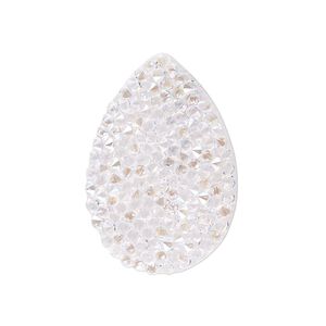 Iron-on transfer 1pk crystal moonlight, Crystal Passions® 30x20mm teardrop 707489