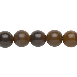 Tiger iron 1pkg1, round bead natural 15.5-16 inch 10mm