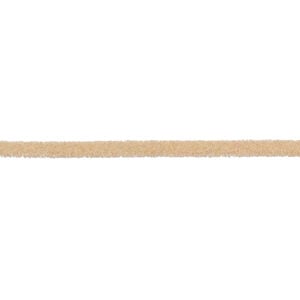 Cord, velveteen and rubber, tan, 2mm round with 0.45-1mm hole. Sold per pkg of 5 feet.