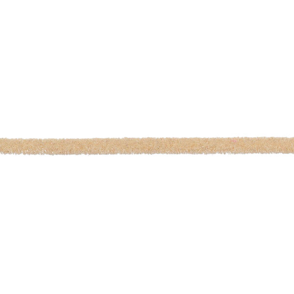 Cord, velveteen and rubber, tan, 2mm round with 0.45-1mm hole. Sold per pkg of 5 feet. image number 0