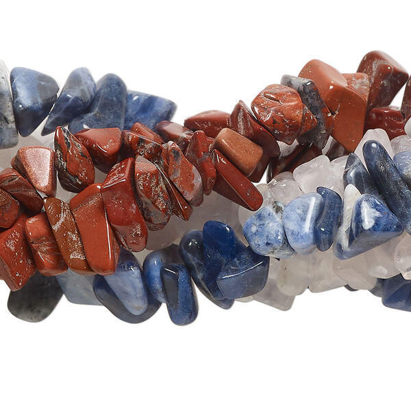 Multi-gemstone 1pkg3, chip bead 28 inch small to large image number 0