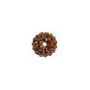 Bead, glass rhinestone / epoxy / resin, brown, 12mm round. Sold individually. image number 1