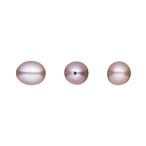 Pearl, White Lotus™, cultured freshwater, mauve, 8x6mm-9x7mm half-drilled teardrop, B grade, Mohs hardness 2-1/2 to 4. Sold per pair.
