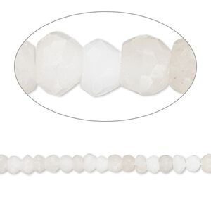 Snow quartz 1pkg1, hand-cut faceted rondelle bead natural 13 inch 3x2mm-4x3mm