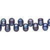 Freshwater pearl 1pkg1, top-drilled rice, 15 inch iris blue 6x5mm-8x6mm cultured image number 0