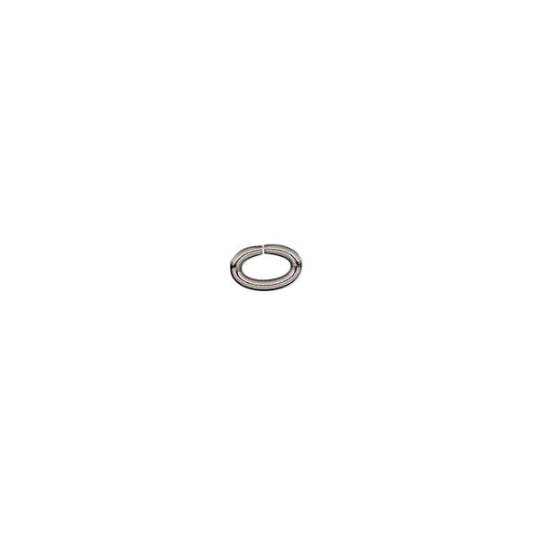 Jump ring, stainless steel, 6x4mm oval, 4.1x2mm inside diameter, 18 gauge. Sold per pkg of 50. image number 0