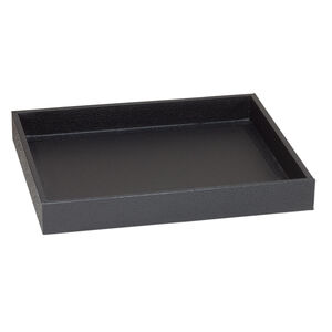 Display tray, fiber board and paper, black, 8-1/4 x 7-1/4 x 1 inches. Sold individually.