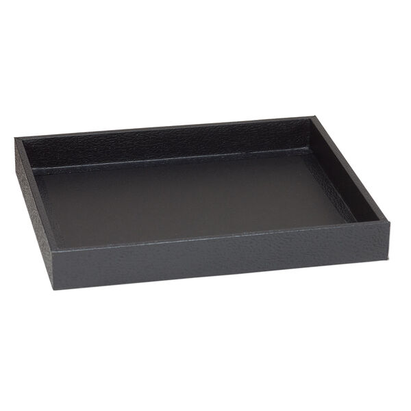 Display tray, fiber board and paper, black, 8-1/4 x 7-1/4 x 1 inches. Sold individually. image number 0