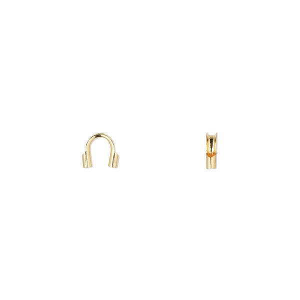 Wire protector, Accu-Guard™, gold-plated brass, 5mm tube. Sold per pkg of 100. image number 0