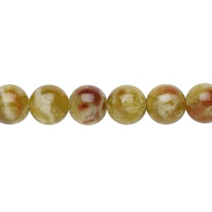 Red serpentine 1pkg1, round bead 15.5-16 inch 8mm