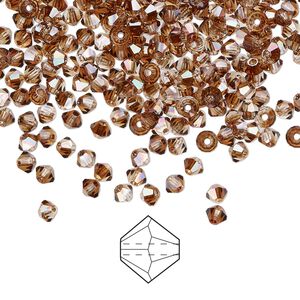 Bead 48pk crystal venus, Preciosa Czech crystal 3mm bicone