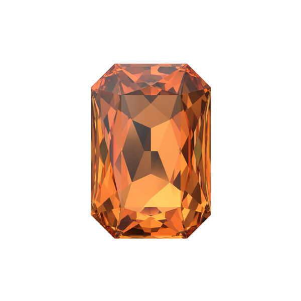 Fancy stone 1pkg1 dark orange (HICT) foil back, Crystal Passions® 27x18.5mm emerald cut 4627 image number 0