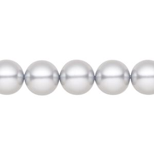 Pearl 50pk light grey, Preciosa Czech crystal 10mm round