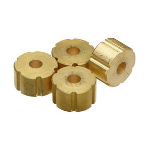 Huggy Spool® weight, brass, 20x11.5mm with 6mm hole, 25 grams. Sold per pkg of 4.