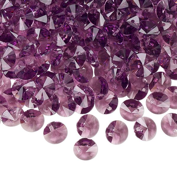 Drop 12pk iris, Crystal Passions® 6mm pendant mini disk 6428 image number 1