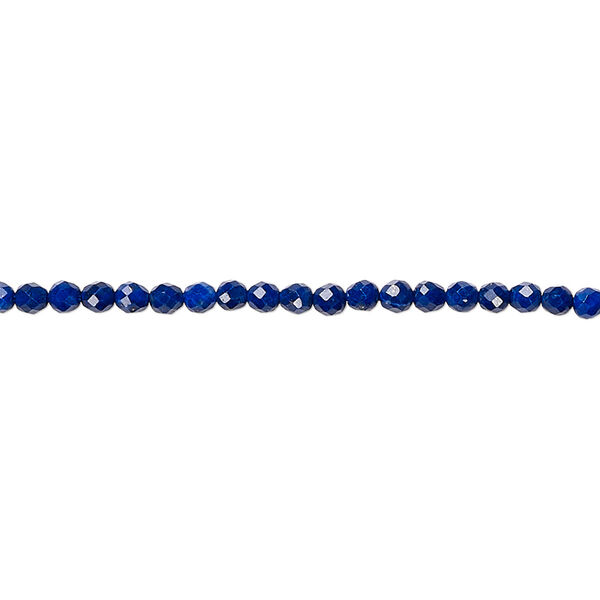 Bead, lapis lazuli (natural), 2mm faceted round, A- grade, Mohs hardness 5 to 6. Sold per 15-1/2" to 16" strand. image number 0