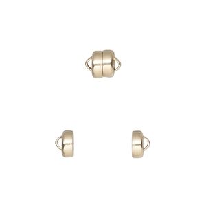 Clasp magnetic 1pkg1 14Kt gold-filled, 5.9x4.8mm barrel, Mag-Lok® 1-strand
