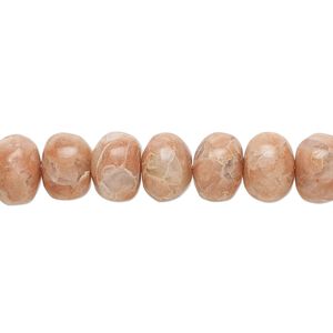 Rose jasper 1pkg1, hand-cut rondelle bead natural 14 inch 9x5mm-9x6mm
