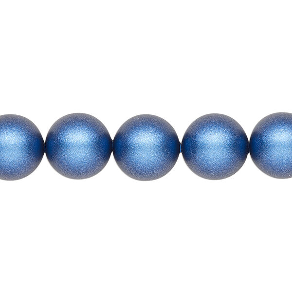 Pearl 100pk iridescent dark blue, Swarovski® 10mm round 5810 image number 0