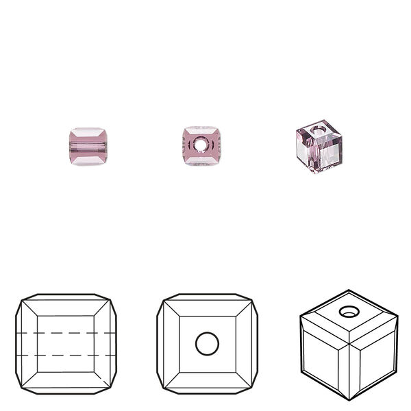 Bead 12pk iris, Crystal Passions® 4mm cube 5601 image number 0