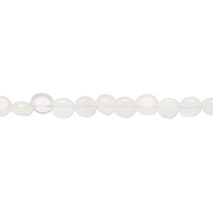 Ethiopian white opal 1pkg1, pebble bead natural 15.5-16 inch small