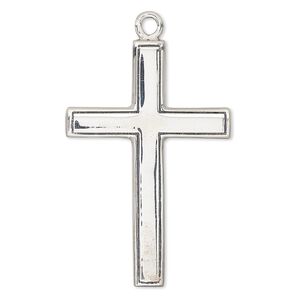 Focal, antiqued sterling silver, 38x26mm cross. Sold individually.