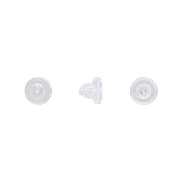 Earnut PVC 1pk 6.5x5mm safety nut, clear 500 pair image number 0