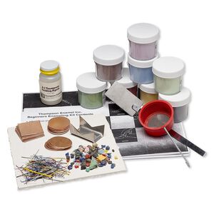 Starter set, Thompson Enamel Vitrearc©, stainless steel and enamel, pkg/34-piece set, assorted colors.