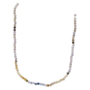 Multi-sapphire 1pkg1, hand-cut faceted round bead 12 inch 4-5mm