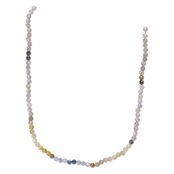 Multi-sapphire 1pkg1, hand-cut faceted round bead 12 inch 4-5mm image number 0
