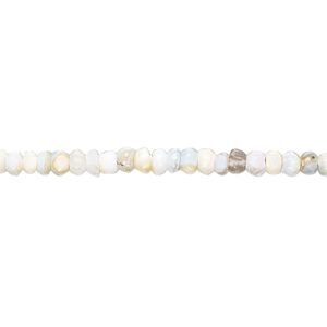Peruvian opal 1pkg1, hand-cut faceted rondelle bead natural 10 inch 3x1mm-4x3mm