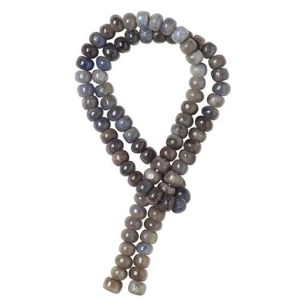 Blue sapphire / grey sapphire / brown sapphire 1pkg1, hand-cut rondelle / uneven round bead 14 inch 5x4mm / 5-6mm image number 0