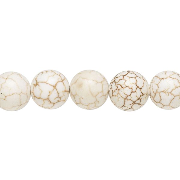 Magnesite 1pkg1, round bead 15 inch 10mm image number 0