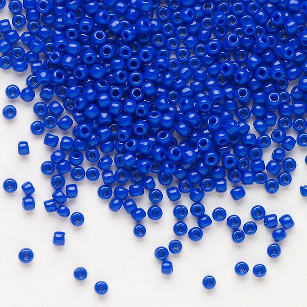 Seed bead, TOHO BEADS®, glass, pkg/50g, #11 round, opaque navy blue (TR-11-48). image number 0