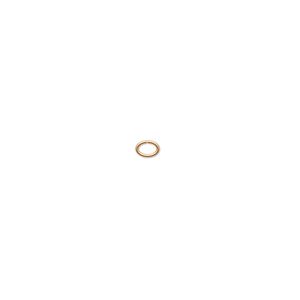 Jump ring, gold-plated brass, 3.5x2.5mm oval, 2.5x1.5mm inside diameter, 24 gauge. Sold per pkg of 1,000.