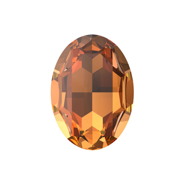 Fancy stone 1pkg1 dark orange (HICT) foil back, Crystal Passions® 30x22mm oval 4127 image number 0