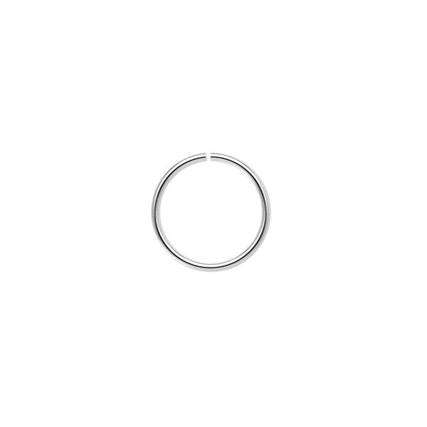 Jump ring, imitation nickel-plated brass, 12mm round, 10.4mm inside diameter, 20 gauge. Sold per pkg of 100. image number 0
