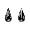 Black spinel 1pkg2, hand-cut top-drilled faceted briolette bead natural 20x10mm image number 0