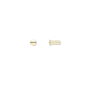 Rivet, brass, 5.5x3mm with 1.9mm shank. Sold per pkg of 100.