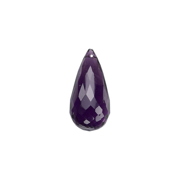 Amethyst 1pkg2, hand-cut top-drilled faceted briolette bead natural 20x10mm image number 1