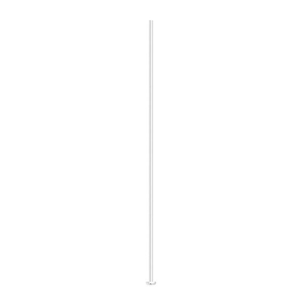 Head pin, silver-plated brass, 1-1/2 inches, 24 gauge. Sold per pkg of 100. image number 0