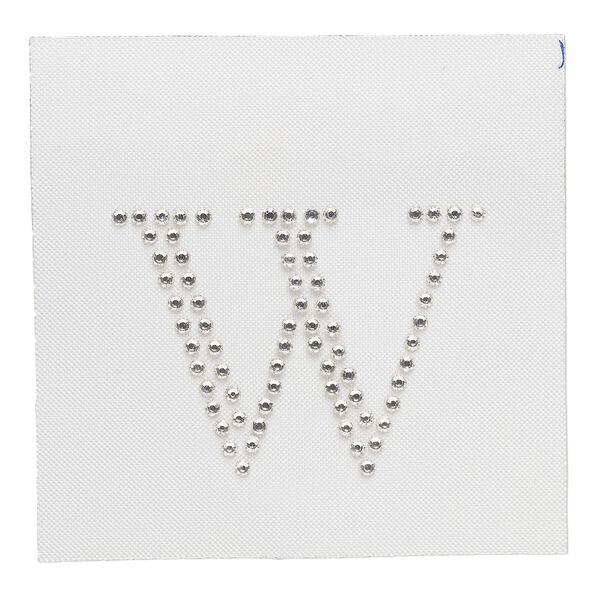 Iron-on transfer 1pk crystal clear, Preciosa Czech crystal 46.5x33.5mm "W" image number 0