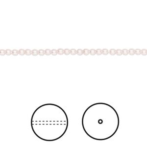 Pearl 100pk rosaline, Crystal Passions® 2mm round 5810