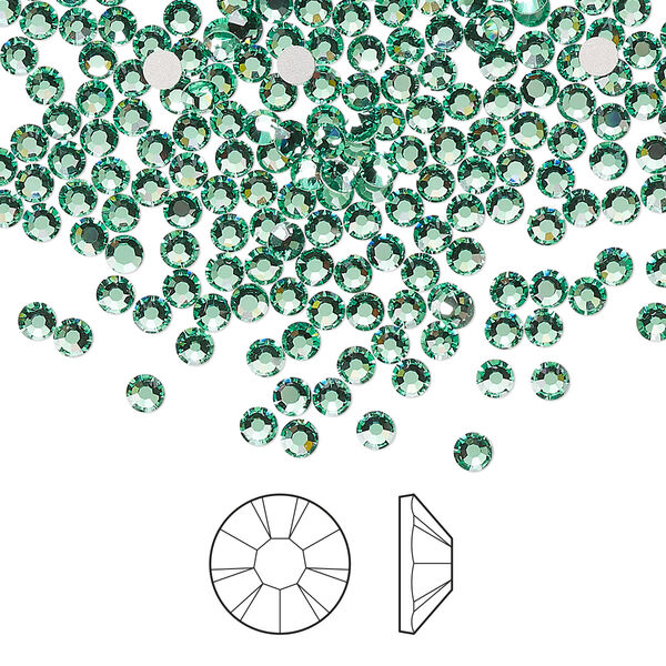 Flat back 144pk Caribbean Sea foil back, Preciosa MAXIMA Czech crystal rhinestone 2.5-2.7mm chaton rose round SS9 image number 0