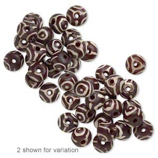 Bead, bone (dyed), brown, 14x12mm rondelle. Sold per pkg of 20. image number 0