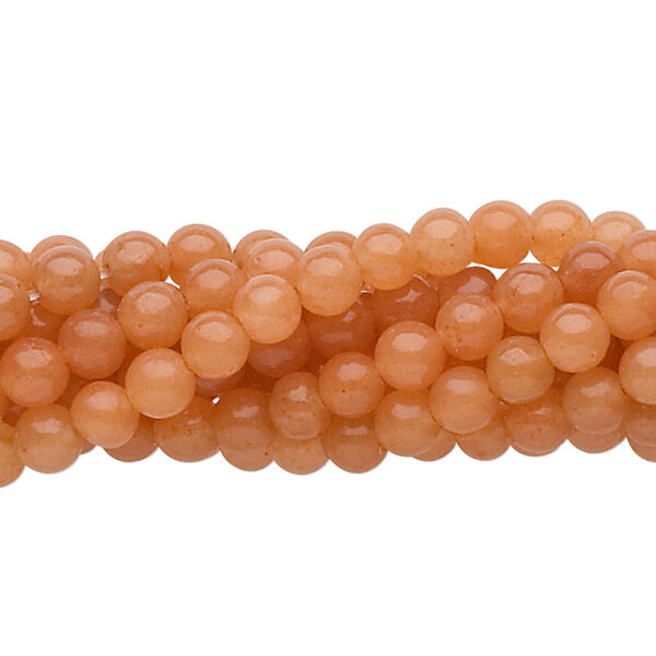 Bead 1pkg10 red aventurine, 4mm round C grade, 15.5-16 inch natural light to medium image number 0