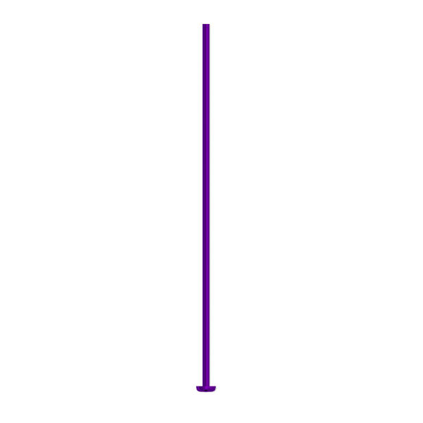 Head pin, niobium, purple, 1-1/2 inches, 21 gauge. Sold per pkg of 10. image number 0