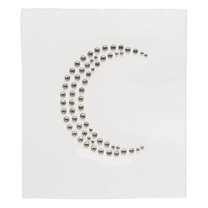 Iron-on transfer 1pk multicolored, Preciosa Czech crystal 59.5x46.5mm moon