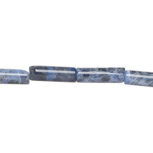 Sodalite 1pkg1, round tube bead natural, 15 inch 13x4mm-14x5mm