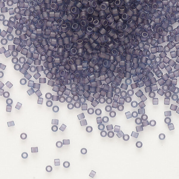 Seed bead, Delica®, glass, pkg/50g, #11 round, translucent matte glazed luster dried lavender (DB-0386). image number 0